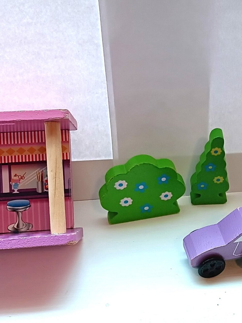 Part of Imaginarium Train Around Town Wood Train - (7) Accessory Pieces Only